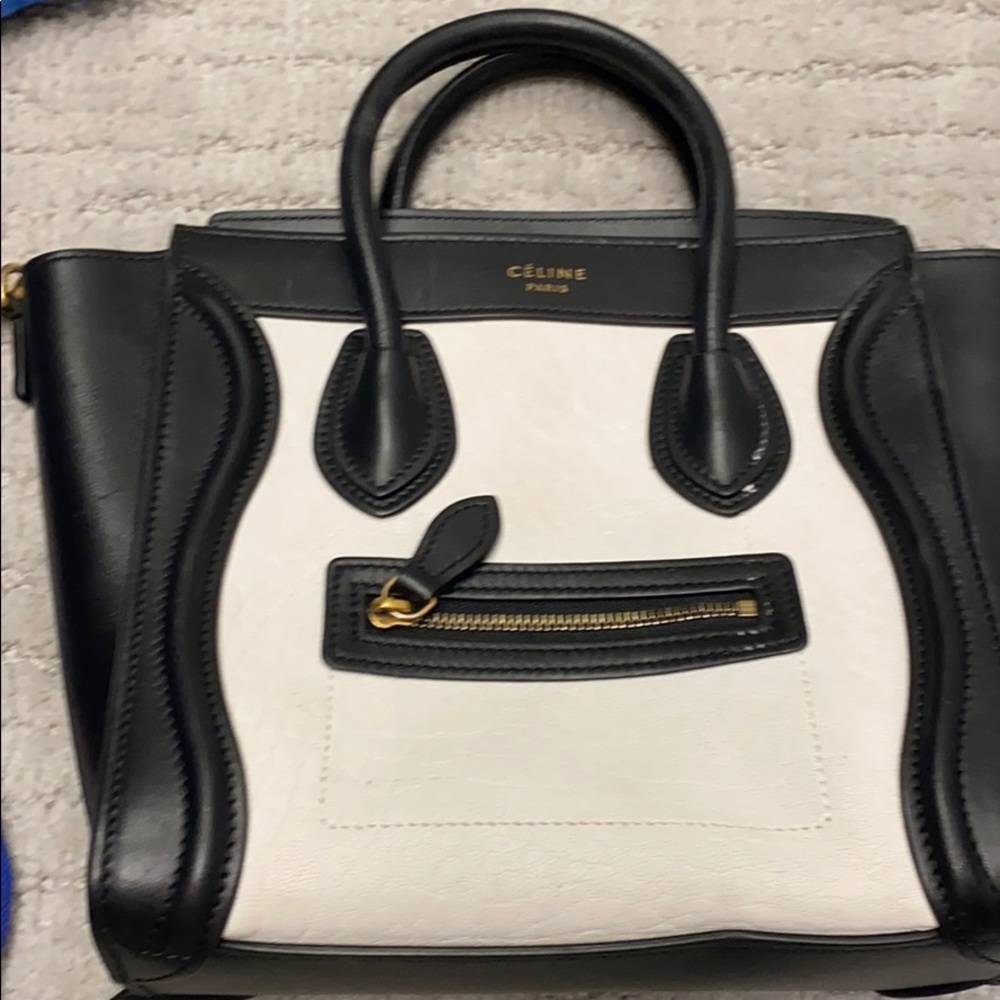 Celine Paris two tone bag white/black